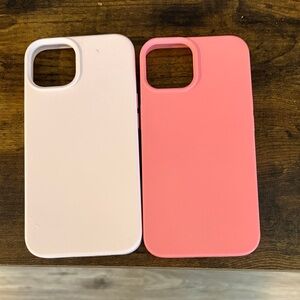 Dual Pack Pink and coral IPhone 14 cases